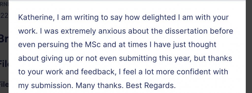 Client feedback on copy-editing assignment